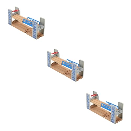 TEHAUX 3 Sätze Gleisbrücke Spielzeug in großen Mengen Schienen-Puzzlespielzeug Massenspielzeug Zug Eisenbahnschienen Spielzeug spur Spielzeug selber Machen Doppelschicht Modell Suite Kind von TEHAUX