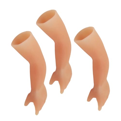 TEHAUX 3 Stück Teiliges Mini-silikon Fingerpuppen Realistische Kleine Hände für Halloween Zaubertricks und Partyspaß Natürliche Farbe Kompakt und Handlich als Streich Requisiten von TEHAUX