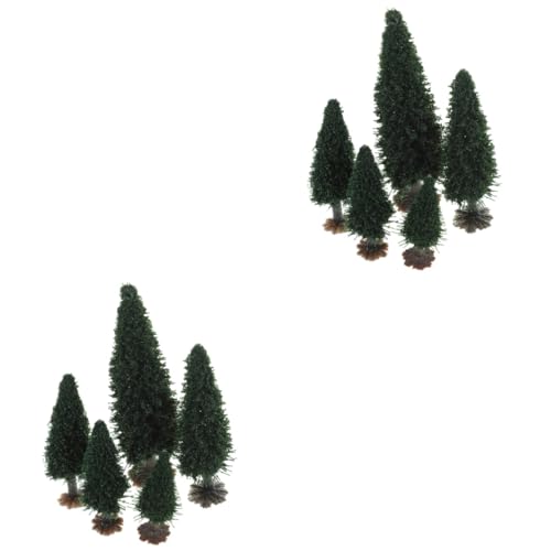 TEHAUX 30 STK kleines Baumlandschaftsmodell Gebäudemodell Sandtischbaummodell weihnachtsdeko Modelle Modellbäume Miniaturbäume zum Basteln Weihnachten Modellbaum Material von TEHAUX