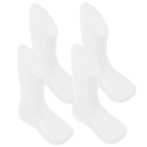 TEHAUX 4 Stück Modellfüße Für Kinder Strumpfschuhständer Füße Modell Kurzes Schuhmodell Halter Für Schuhunterstützung Fußmodellwerkzeuge Regal Prothetischer Fuß Socke Baby Plastik Weiß von TEHAUX