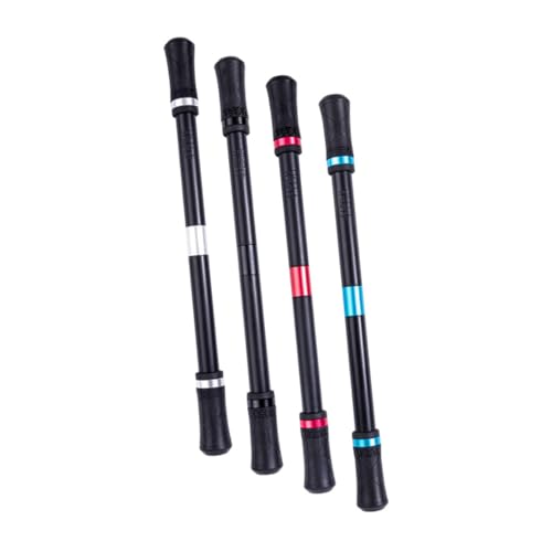 TEHAUX 4 Stück Stift -Drehwerkzeug Zappelstift Finger rotierender Stift Spinnen Rollen drehkugelschreiber lustige Kugelschreiber Studenten-Fingerstift Stressstift abbauen Black von TEHAUX