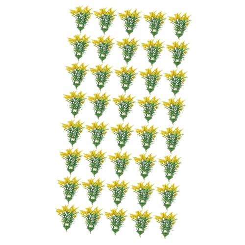 TEHAUX 40 Stück Mini Kunstblumen Und Pflanzen Deko Puppenhaus Mini Pflanzenschmuck Mini Pflanzen Requisite Mini Pflanzen Miniatur Pflanzenmodell Mini DIY Pflanzenmodell von TEHAUX
