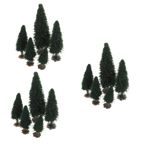 TEHAUX 45 STK kleines Baumlandschaftsmodell Miniaturbäume Miniatur gefälschter Baum Modelle weihnachtsdeko Mini-Pflanzendekor Miniatur-Modellbaum Sandkasten Diorama Eisen von TEHAUX