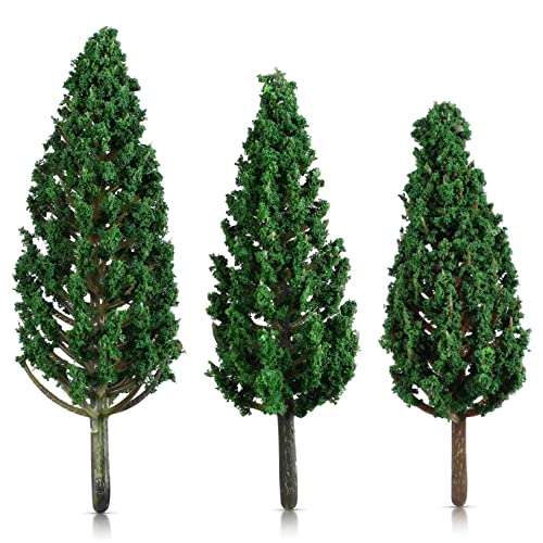 TEHAUX 48 STK Kleiner Baum Minibäume Zubehör für Regenwald-Dioramen Miniaturbaum Grün Modelle Miniaturbäume zum Basteln Landschaftsmodellbaum Sandkasten Modellmaterial Materialien Plastik von TEHAUX
