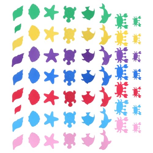TEHAUX 500stücke Meerestier-Formen Schaumstoff-Aufkleber Bunt Selbstklebend Für Junge Mädchen Kunsthandwerk Bastelbedarf Für DIY Scrapbooking Karten Pinnwände Heimdekoration von TEHAUX