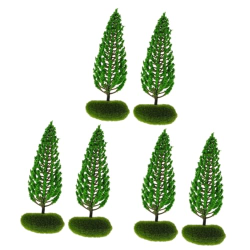 TEHAUX 6 STK Baummodell Feengarten Bäume Mini-Pflanzen Modelle Spielzeug grüner Landschaftsbaum Modellbäume trainieren Kleiner Baum Bahn Diorama Sandkasten Ob11 schmücken von TEHAUX