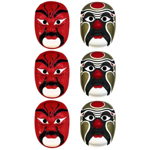 TEHAUX 6 Stk Kabuki-Maske Halloween-Maske Rohling zum Dekorieren Maskenhandwerk Halloweenkostüm DIY-Maske Partymaske chinesische kulturmaske umweltfreundliche Maske Papier schmücken Weiß von TEHAUX
