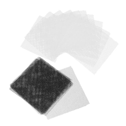 TEHAUX 60 Stück Augen-mesh Stoff Atmungsaktiv Zweifarbig für DIY Maskenherstellung Leichtes Zuschneidbares Netz für Fursuit Cosplay Kostüme und Bastelprojekte von TEHAUX