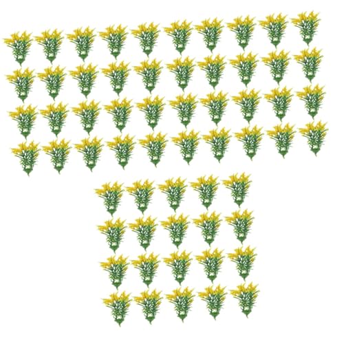 TEHAUX 60 Stück Mini Kunstblumen Und Pflanzen Heimdekoration Puppenhaus Miniaturpflanzen Miniatur Landschaftsdekoration Mini Pflanzen Requisite Winziges Pflanzenmodell Sandtisch von TEHAUX