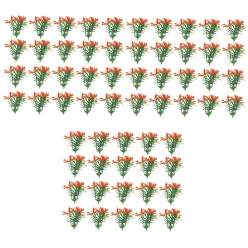 TEHAUX 60 Stück Mini Kunstblumen Und Pflanzen Puppenhaus Dekoration Künstliche Pflanzen Heimdekoration Blumenarrangementkästen Künstliche Pflanzen Mini Pflanzen Modellmaterial von TEHAUX