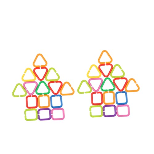TEHAUX 70 Stück Geometrische Kettenschnalle Ringe Sensorisches Lernspielzeug Silikonaufhänger Für Top- Verknüpfen Plastikglieder Babykettenglieder Sport TEHAUX 70 Stück Geometrische Kettenschnalle Ringe Sensorisches Lernspielzeug Silikonaufhänger Für Top- Verknüpfen Plastikglieder Babykettenglieder Sport von TEHAUX