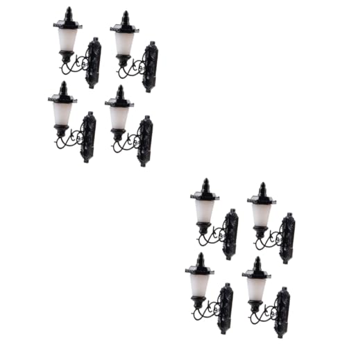 TEHAUX 8 STK Puppenhaus Wandleuchte Kabelgeländer-Set Mini-Pendelleuchten Puppenhausmöbel Ornament Simulationswandlampe Sandtisch-Layout-Dekor Jahrgang Laterne Schreibtischlampe Material von TEHAUX