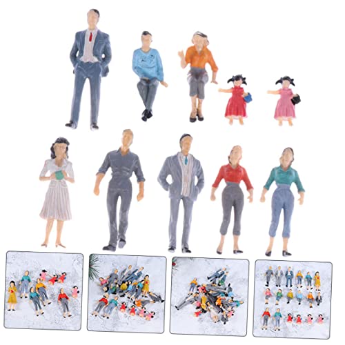 TEHAUX Spielzeuge 96 STK Simulationscharaktermodell Mini-Leute Spielzeug Menschen Modelle Personenfiguren skalieren haltbar bemalte Figuren gemalt Requisiten Statuette schmücken Abs von TEHAUX