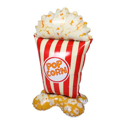 TEHAUX Aufblasbarer Popcorn Ballon Stehend Aluminiumfolie Wiederverwendbar Realistische Kindergeburtstag Partydekoration Foto Requisit Karneval Event von TEHAUX