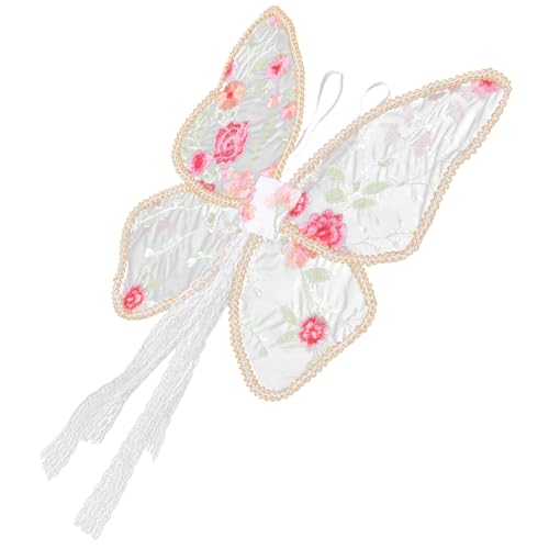 TEHAUX Blumenspitze Schmetterlingsflügel Requisite Große Feenflügel Kostüm Kleid Prinzessin Flügel Halloween Engel Cosplay Flügel Für Party Foto Requisite von TEHAUX