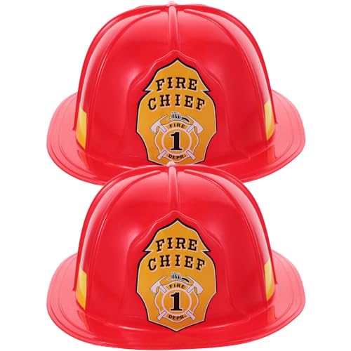 TEHAUX 2 Stück Feuerwehrhelm, Feuerwehrhelm für Erwachsene Neuartiger Roter Feuerwehrhelm Halloween Kostüm Feuerwehrmann Cosplay Hüte Für Feuerwehrmann Party Urlaub Kostümzubehör TEHAUX 2 Stück Feuerwehrhelm, Feuerwehrhelm für Erwachsene Neuartiger Roter Feuerwehrhelm Halloween Kostüm Feuerwehrmann Cosplay Hüte Für Feuerwehrmann Party Urlaub Kostümzubehör von TEHAUX