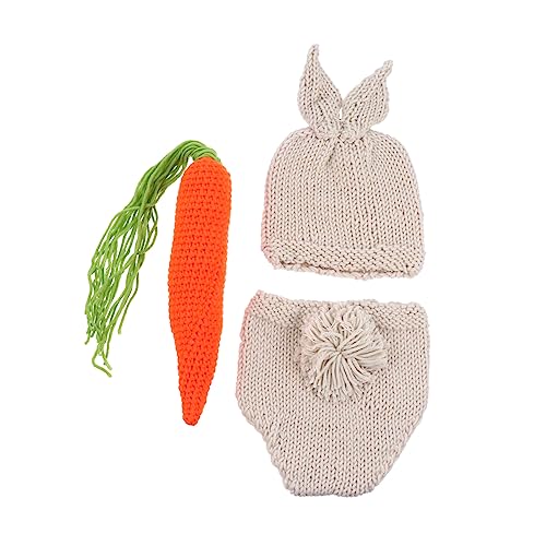 TEHAUX Fotografie Requisiten Set Monate Gestrickt Handgemacht Hase Kostüm Strampler Festliches Fotoshooting Outfit für Neugeborene Jungen Mädchen TEHAUX Fotografie Requisiten Set Monate Gestrickt Handgemacht Hase Kostüm Strampler Festliches Fotoshooting Outfit für Neugeborene Jungen Mädchen von TEHAUX