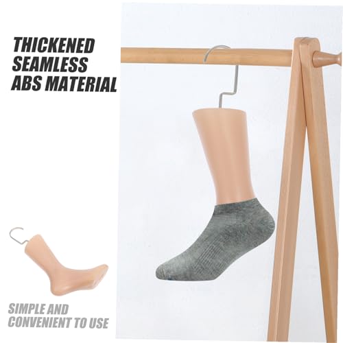 TEHAUX Fußmodell mit Integriertem Haken Nahtloses Abs Material Strapazierfähig und Leicht für Socken Schmuckpräsentation im Einzelhandel und Zuhause Minimalistisches Design Tragbar und von TEHAUX