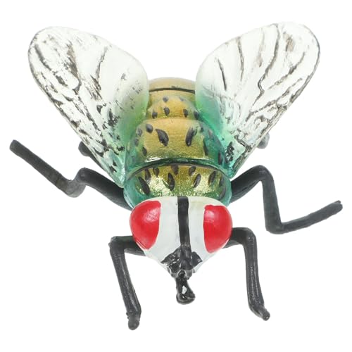 TEHAUX Kunststoff-Fliegenfigur Simulierte Gefälschte Fliege Realistische Fliegenfigur Tierfigur Modell Knifflige Witz-Requisite Kreatur Kognitives Spielzeug Für Weihnachtsdekoration von TEHAUX