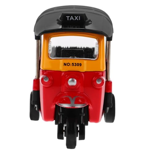 TEHAUX Miniatur Dreirad Modell aus Legierung Retro Vintage Design Detailreiche Tischdeko Leichtes Metallkunstwerk Nostalgische Autodekoration für Wohnzimmer und Büro von TEHAUX