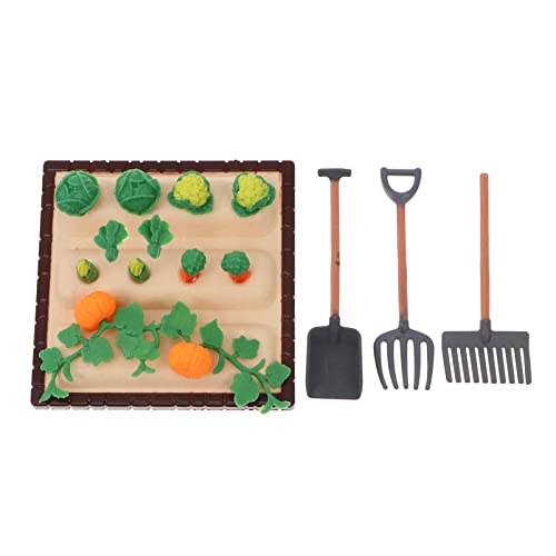 TEHAUX Miniatur-Gemüsefeld-Landschaftsmodell Mini-Bauernhof-Werkzeugset Für Puppenhaus-Gartendekor Harz 3 54 X 3 54 X 0 78 Zoll (4 Stück) von TEHAUX