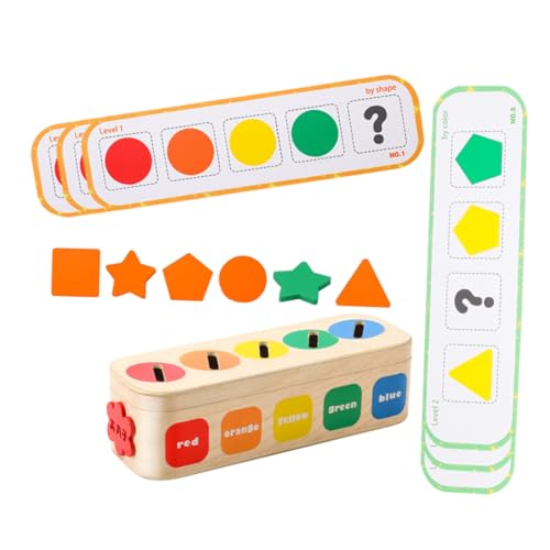 TEHAUX Montessori Holzspielzeug Form Farbensortierer Interaktives Lernspielzeug für Kleinkinder Fördert Feinmotorik Farberkennung Geometrische Formen Pädagogisches Steckspielzeug von TEHAUX