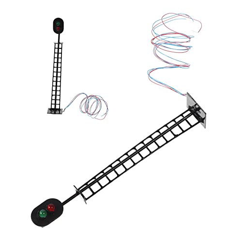 TEHAUX modellbahn Lichter Modellbau Material Modelleisenbahn Landschaft Eisenbahn-Signalleuchte Lampenmodell Spielzeug Mini-Deko-Requisite simulierte Signallichtmodelle scheinen Ampel Abs von TEHAUX