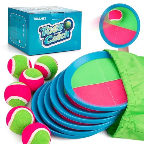 TEILLNET Wurf- und Fangball-Set für Kleinkinder, Kinder und Erwachsene, 6 Stück, für Kinder im Freien, ultimative Intervention im Innenbereich, robust und wasserdicht von TEILLNET