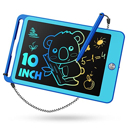 TEKFUN LCD Schreibtafel Spielzeug 10 Zoll Zeichenbrett für Kinder, Schreibtablett Maltafel ab 3 4 5 6 7 8 Jahre alt Junge Mädchen, Weihnachten Geschenke für 3-8 Jährige Mädchen Jungen (Blau) von TEKFUN