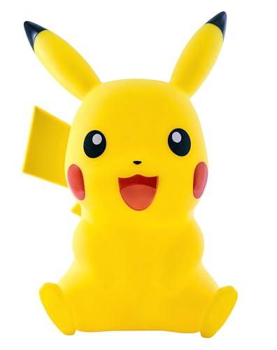 Teknofun - Pokémon Lichtfigur - Pikachu - 40 cm - Kabellos - Dekorieren und Beleuchten - 2 Beleuchtungsmodi - Mit Fernbedienung - 3xAAA Batterien Nicht Enthalten - Gelb von TEKNOFUN