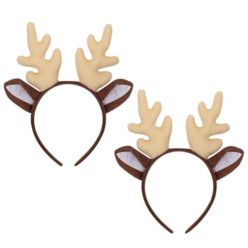 TELAIN 2 Stück Weihnachtliches Rentier-Geweih-Haarreif, Elch-Kopfband mit Glitzer, Rentier-Haarreif für Weihnachten und Halloween TELAIN 2 Stück Weihnachtliches Rentier-Geweih-Haarreif, Elch-Kopfband mit Glitzer, Rentier-Haarreif für Weihnachten und Halloween von TELAIN