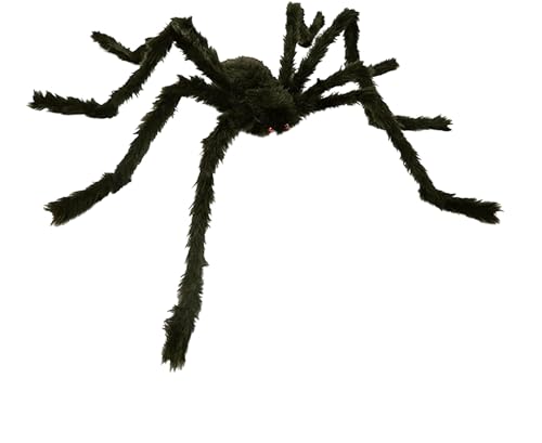 TELDTQVRC Halloween-Dekoration für den Außenbereich, gefälschte Spinnendekoration, pelzige Horror-Dekoration, geeignet für Wand, Hof, Spukhaus-Dekoration, realistisches Spinnenmodell (200CM) von TELDTQVRC