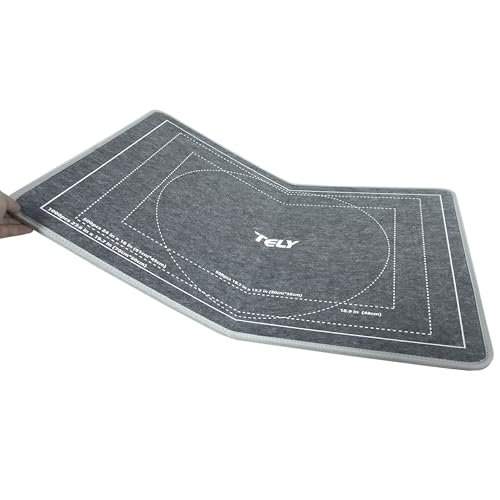TELY Faltbares Puzzlebrett - Stabiler Hartfilz, rutschfeste Oberfläche, tragbar und leicht, passt bis zu 1000 Teile, graue Puzzlematte für Tisch, Schoß oder Puzzleständer (Grau) von TELY
