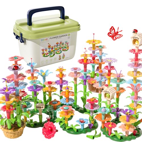 TEMI 224 PCS Blumen Garten Gebäude Spielzeug für Mädchen Spielzeug, pädagogisches Mint Spielzeug und Vorschule Garten Spiel Set für Kleinkinder 3 4 5 6 7 Jahre alte Kinder Jungen Mädchen TEMI 224 PCS Blumen Garten Gebäude Spielzeug für Mädchen Spielzeug, pädagogisches Mint Spielzeug und Vorschule Garten Spiel Set für Kleinkinder 3 4 5 6 7 Jahre alte Kinder Jungen Mädchen von TEMI