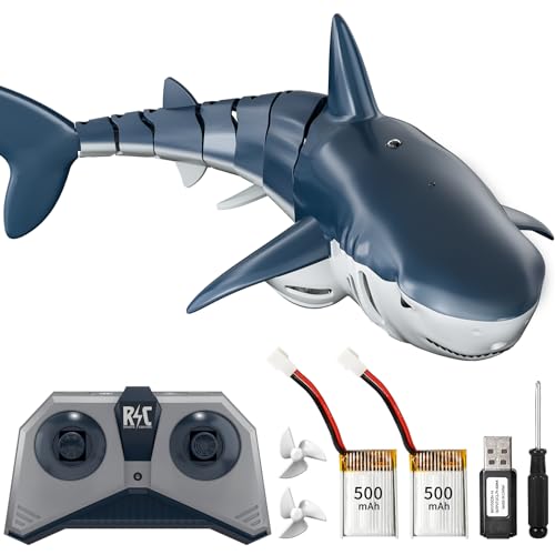 TEMI Fernbedienung Hai Spielzeug, hohe Simulation, Licht und Wasser Spray See Bad Schwimmbad Geburtstagsgeschenk RC Schiff 6 Jahre alt TEMI Fernbedienung Hai Spielzeug, hohe Simulation, Licht und Wasser Spray See Bad Schwimmbad Geburtstagsgeschenk RC Schiff 6 Jahre alt von TEMI