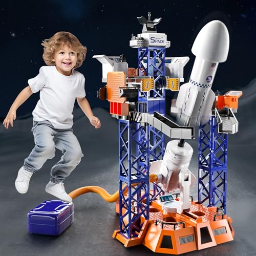 TEMI Rakete Spielzeug Raketenwerfer für Kinder 3 4 5 6 7 8 9, STEM-Weltraumspielzeug mit Startzentrum, Konsole, Satellit, Astronauten, Projektionslampe Geschenk für Jungen und Mädchen ab 3 Jahren TEMI Rakete Spielzeug Raketenwerfer für Kinder 3 4 5 6 7 8 9, STEM-Weltraumspielzeug mit Startzentrum, Konsole, Satellit, Astronauten, Projektionslampe Geschenk für Jungen und Mädchen ab 3 Jahren von TEMI