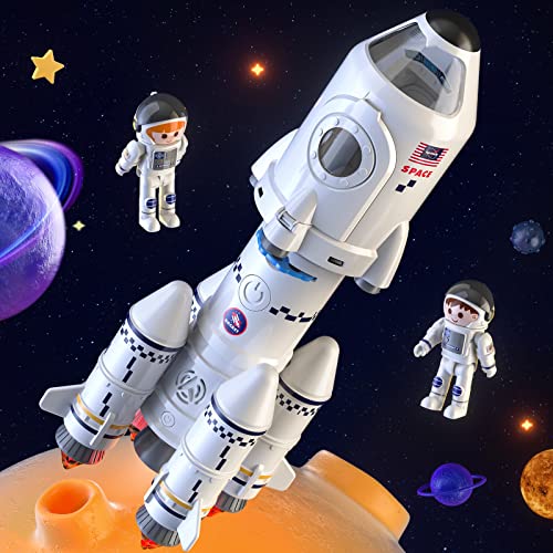 TEMI Space Shuttle Rakete Spielzeug für 3 4 5 6 7 8 9 Jahre Kinder Wissenschaft Lernspielzeug 5-in-1 STEM mit 2 Astronauten, Projektionslampe, Weltraumspielzeug Geschenk Jungen Mädchen TEMI Space Shuttle Rakete Spielzeug für 3 4 5 6 7 8 9 Jahre Kinder Wissenschaft Lernspielzeug 5-in-1 STEM mit 2 Astronauten, Projektionslampe, Weltraumspielzeug Geschenk Jungen Mädchen von TEMI