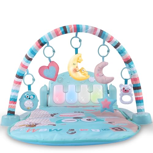 TEMI Spieldecke mit Spielbogen Baby Kick & Play Piano Gym Spielmatte mit Musik und Licht Krabbeldecke mit abnehmbaren Spielzeugen Bauchzeit Activity Decke für Baby Mädchen Junge Kleinkinder TEMI Spieldecke mit Spielbogen Baby Kick & Play Piano Gym Spielmatte mit Musik und Licht Krabbeldecke mit abnehmbaren Spielzeugen Bauchzeit Activity Decke für Baby Mädchen Junge Kleinkinder von TEMI