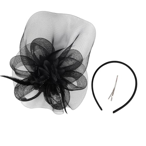 Haarreifen im Stil der 20er-Jahre, Flapper-Stil, Stirnbänder mit gefiedertem Netz, Blumen-Haarband für Kostüme, Events, Abendveranstaltungen, Galas, Cocktailpartys, Fascinator-Hut Haarreifen im Stil der 20er-Jahre, Flapper-Stil, Stirnbänder mit gefiedertem Netz, Blumen-Haarband für Kostüme, Events, Abendveranstaltungen, Galas, Cocktailpartys, Fascinator-Hut von TEMOOUES