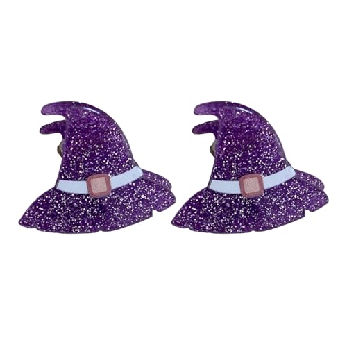 Haarspangen mit Kürbis-Zauberer-Hut, praktische Acryl-Haarspangen, Halloween-Themen-Ornamente für Kinder, Kostüm, Event, wiederverwendbar, Festival-Zubehör, 2 Stück Haarspangen mit Kürbis-Zauberer-Hut, praktische Acryl-Haarspangen, Halloween-Themen-Ornamente für Kinder, Kostüm, Event, wiederverwendbar, Festival-Zubehör, 2 Stück von TEMOOUES