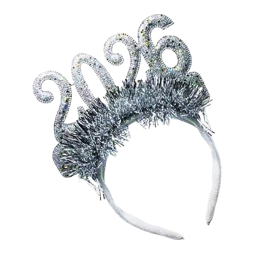 TEMOOUES 2026 Silvester Stirnband Haarschmuck Glitzer Zahlen Design Unisex Partyzubehör Weihnachten Abschlussball Zubehör Weihnachten Stirnbänder mit Zahlen TEMOOUES 2026 Silvester Stirnband Haarschmuck Glitzer Zahlen Design Unisex Partyzubehör Weihnachten Abschlussball Zubehör Weihnachten Stirnbänder mit Zahlen von TEMOOUES