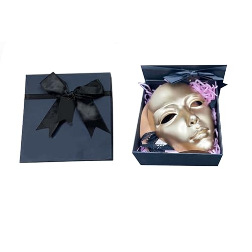 TEMOOUES Bemalbare Gesichtsmaske, Dekoration, Halloween, Cosplay, Vollgesicht, für Damen, Herren, Halloween, Cosplay von TEMOOUES