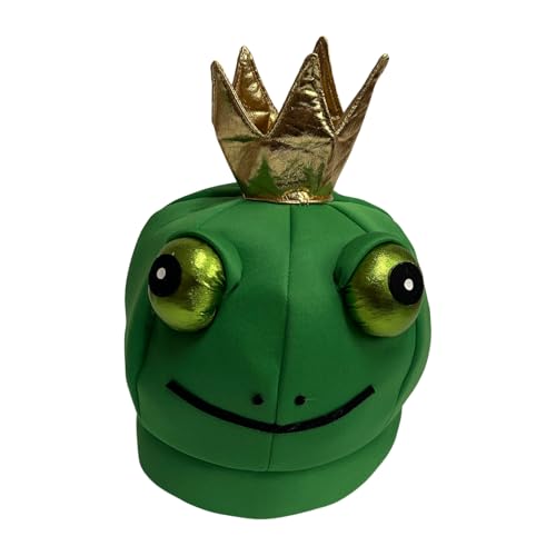 TEMOOUES Cartoon-Frosch-Königskrone, Kopfbedeckung, bequem, Feiertagsparty-Zubehör, Kopfbedeckung, Geburtstagszubehör für Erwachsene und Kinder, Cartoon-Tier-Kopfbedeckung TEMOOUES Cartoon-Frosch-Königskrone, Kopfbedeckung, bequem, Feiertagsparty-Zubehör, Kopfbedeckung, Geburtstagszubehör für Erwachsene und Kinder, Cartoon-Tier-Kopfbedeckung von TEMOOUES