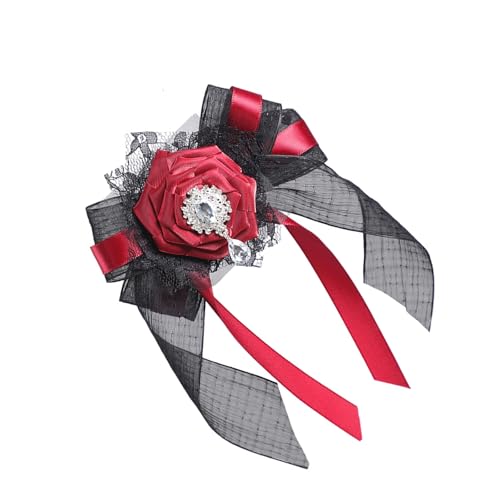 TEMOOUES Eleganter schwarzer Schleier-Kopfschmuck für Halloween-Partys, Kostümzubehör, Cosplay-Stirnband, modische Haarspange, Halloween-Kopfschmuck von TEMOOUES