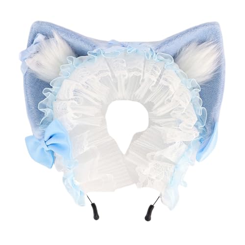 TEMOOUES Entzückendes Tierohr-Haarband, pelziges Cosplay-Accessoire, Cartoon-Haarteil, modische Kopfbedeckung für Halloween-Partys, Haarband für Erwachsene von TEMOOUES