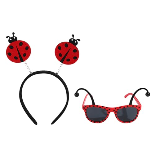 TEMOOUES Feenstab, Marienkäfer-Brille, Marienkäfer-Stirnband, Marienkäfer-Kostüm, Zubehör, Marienkäfer-Kostüm, Halloween, Cosplay-Kostüm TEMOOUES Feenstab, Marienkäfer-Brille, Marienkäfer-Stirnband, Marienkäfer-Kostüm, Zubehör, Marienkäfer-Kostüm, Halloween, Cosplay-Kostüm von TEMOOUES