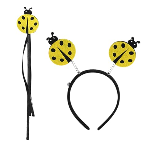 TEMOOUES Feenstab, Marienkäfer-Brille, Marienkäfer-Stirnband, Marienkäfer-Kostüm, Zubehör, Marienkäfer-Kostüm, Halloween, Cosplay-Kostüm TEMOOUES Feenstab, Marienkäfer-Brille, Marienkäfer-Stirnband, Marienkäfer-Kostüm, Zubehör, Marienkäfer-Kostüm, Halloween, Cosplay-Kostüm von TEMOOUES