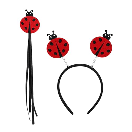 TEMOOUES Feenstab, Marienkäfer-Brille, Marienkäfer-Stirnband, Marienkäfer-Kostüm, Zubehör, Marienkäfer-Kostüm, Halloween, Cosplay-Kostüm TEMOOUES Feenstab, Marienkäfer-Brille, Marienkäfer-Stirnband, Marienkäfer-Kostüm, Zubehör, Marienkäfer-Kostüm, Halloween, Cosplay-Kostüm von TEMOOUES