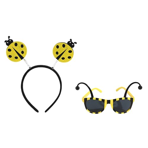 TEMOOUES Feenstab, Marienkäfer-Brille, Marienkäfer-Stirnband, Marienkäfer-Kostüm, Zubehör, Marienkäfer-Kostüm, Halloween, Cosplay-Kostüm TEMOOUES Feenstab, Marienkäfer-Brille, Marienkäfer-Stirnband, Marienkäfer-Kostüm, Zubehör, Marienkäfer-Kostüm, Halloween, Cosplay-Kostüm von TEMOOUES