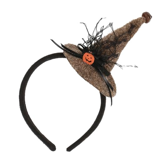 TEMOOUES Freundlicher Stoff-Hexen-Kopfschmuck für Cosplay, Kostüm, Event, Geburtstag, Feiern, bequemes Hexen-Stirnband, Erwachsenen-Halloween-Haarschmuck von TEMOOUES